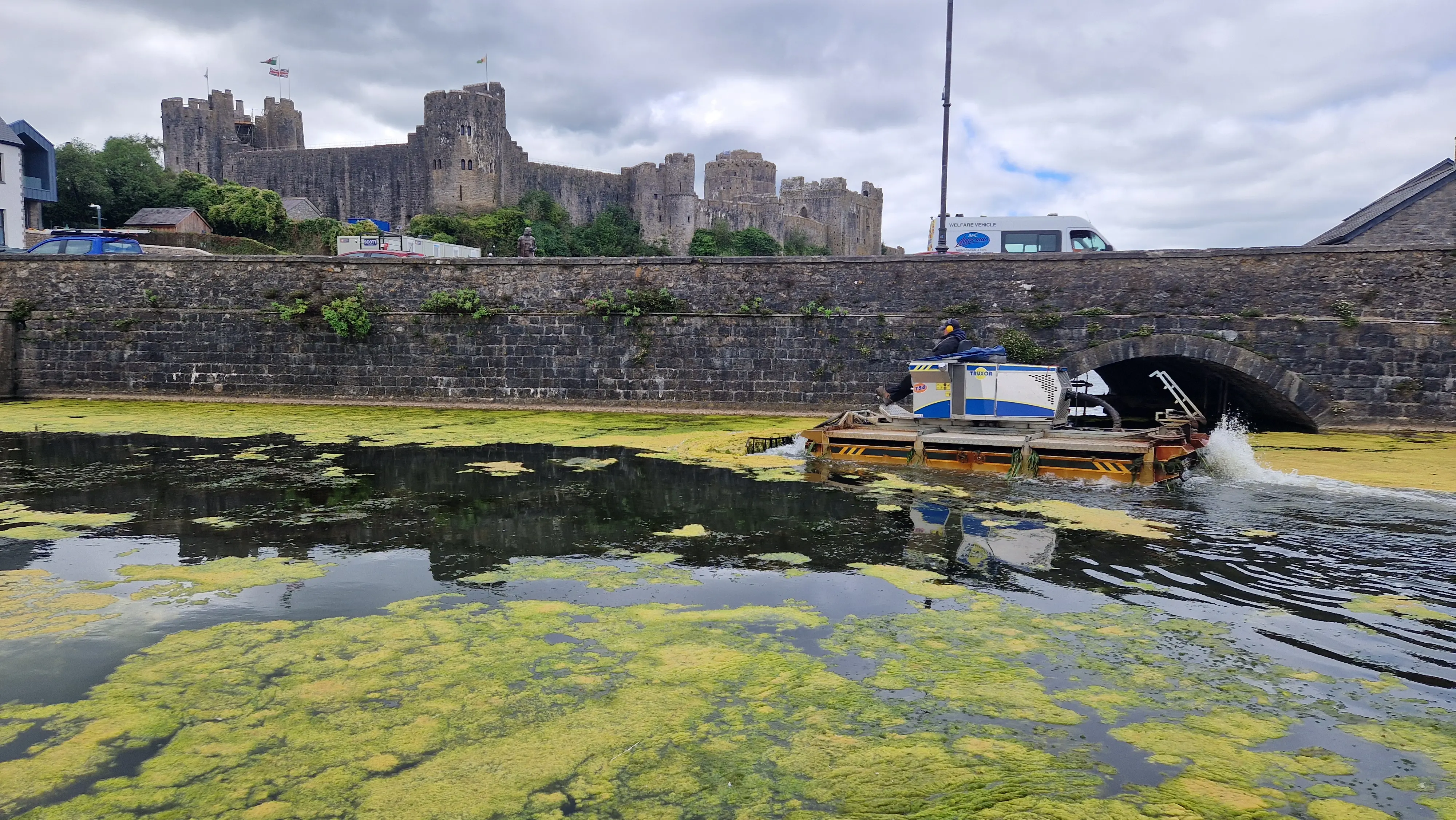 Algae Removal from a Public Waterway