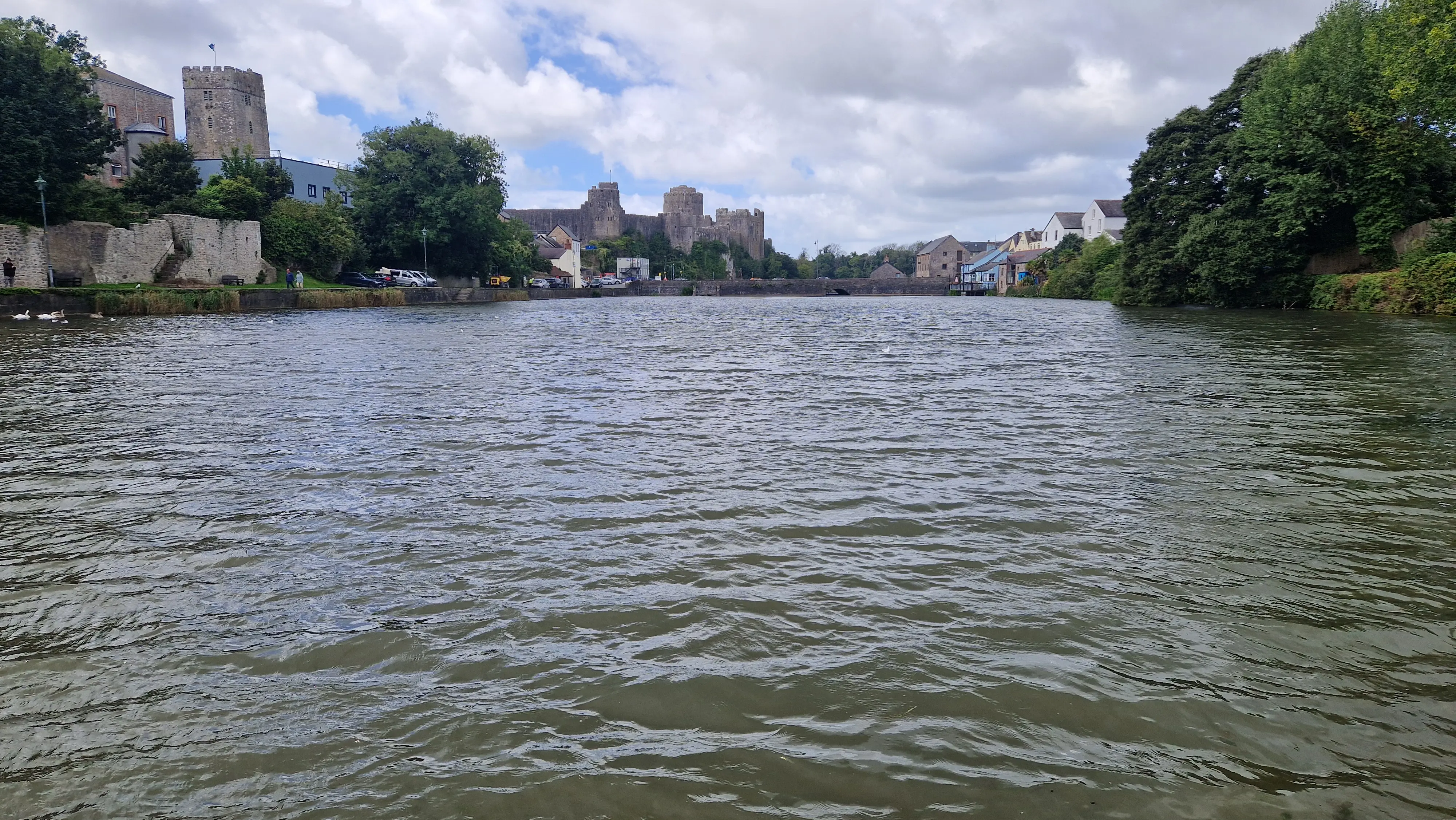Castle with cleared water in front