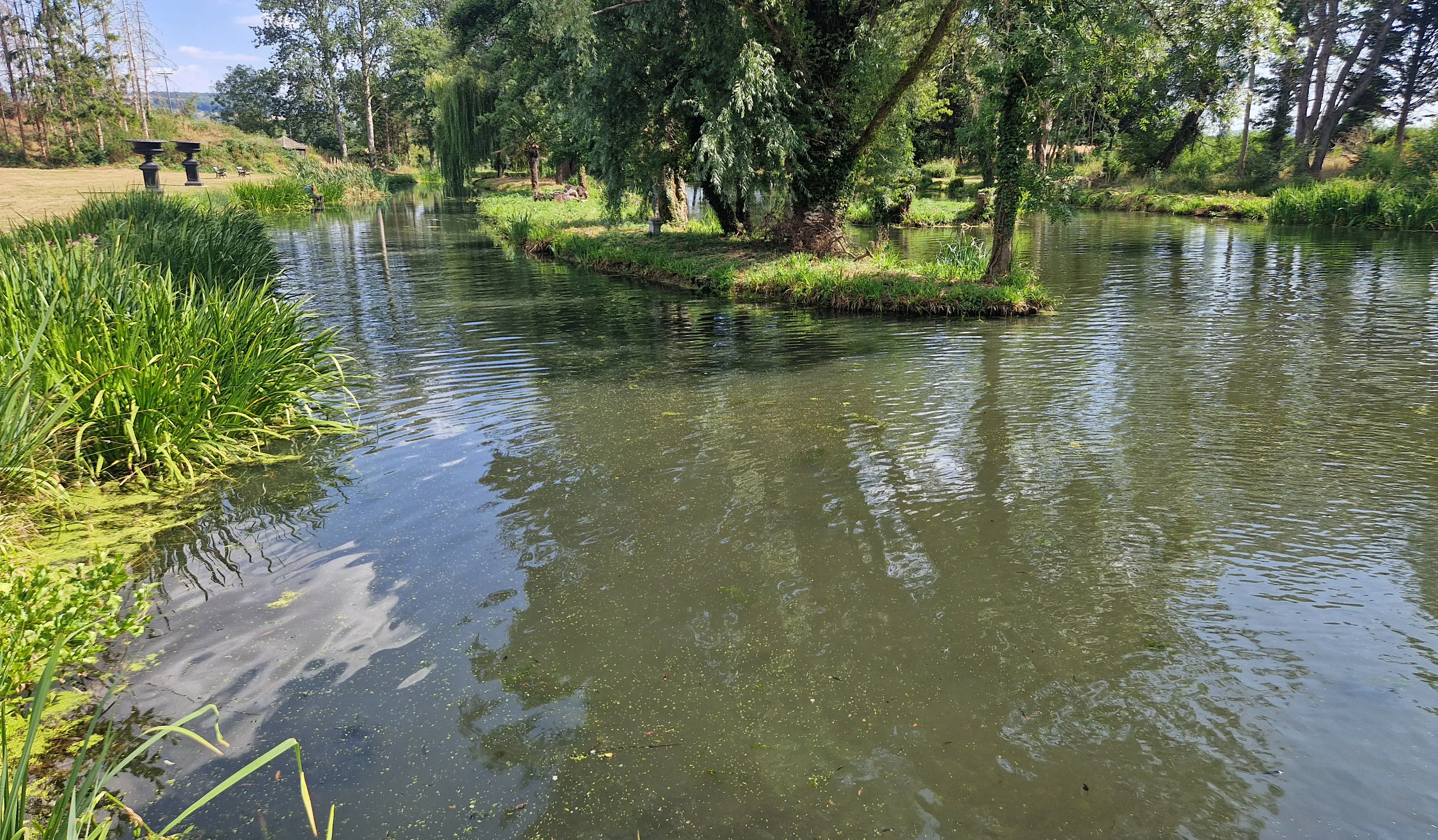 Watercourse after blanket weed removal