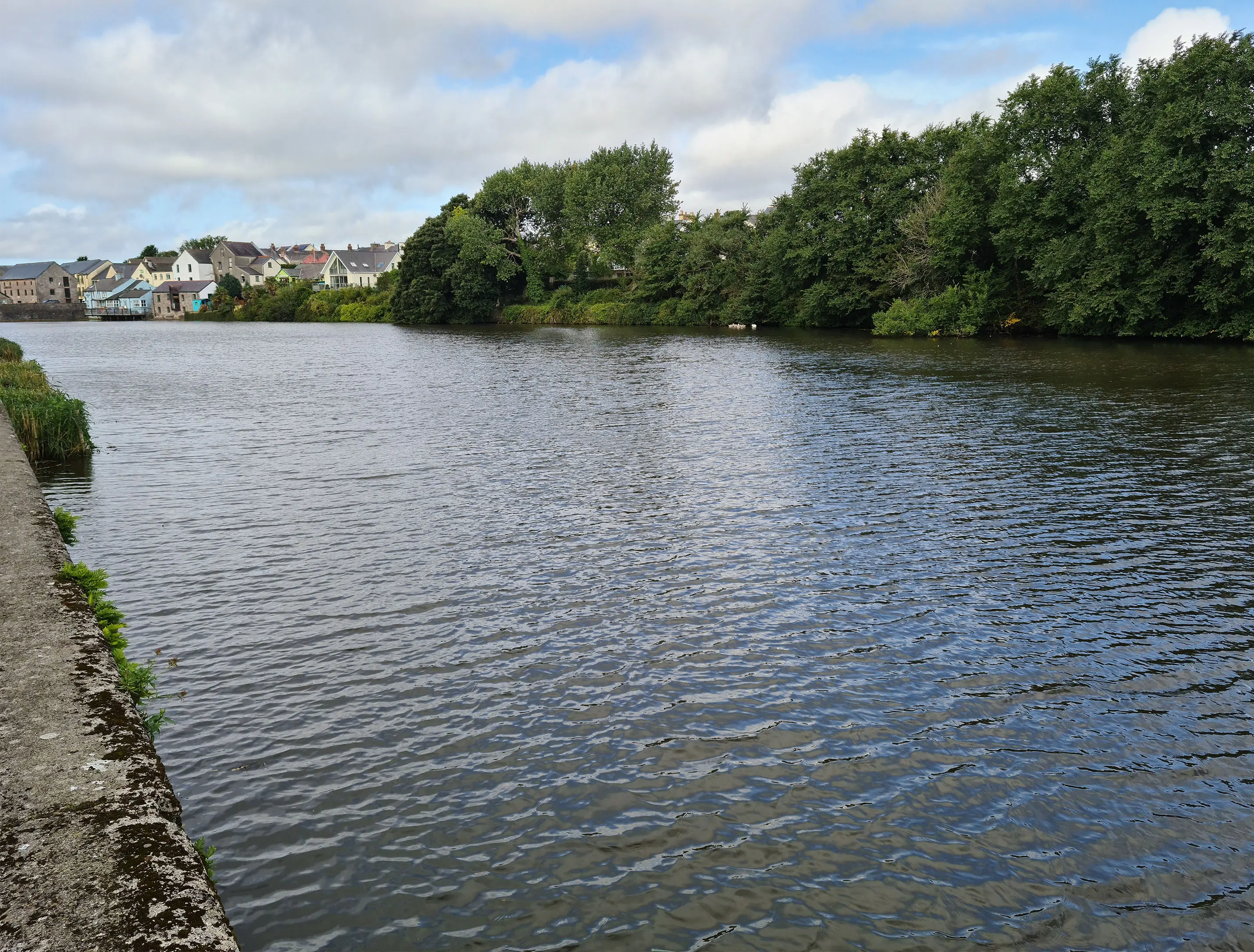 Watercourse after blanket weed removal
